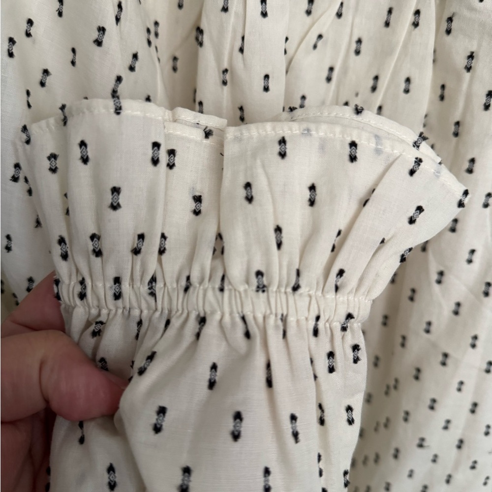 Lane Bryant Cream Blouse with Black Details - Picture 7 of 9
